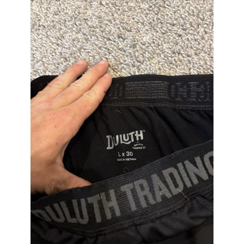 Duluth Trading Co Men's Performance Base Layer Pants L x 30 Long Johns Black